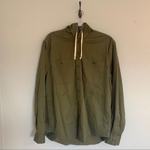 American Eagle Men’s Hooded Work Shirt - Forest Green